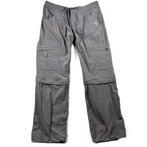 Mountain Hardwear Women Hiking Pants Cargo Convertible Shorts Gray 8/30 H297